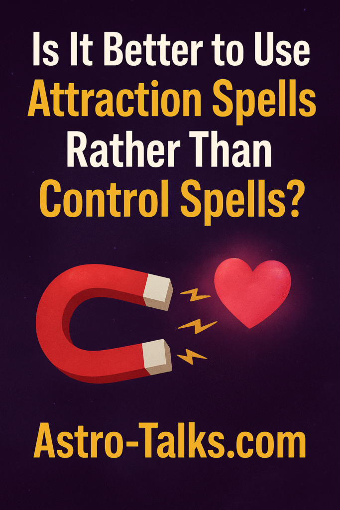 attraction spells vs control spells illustration