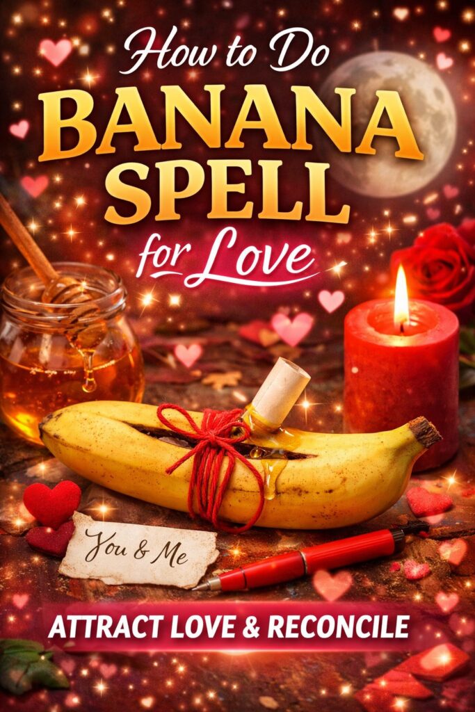 How to do banana spell for love with honey, red thread and candle for attraction and reconciliation