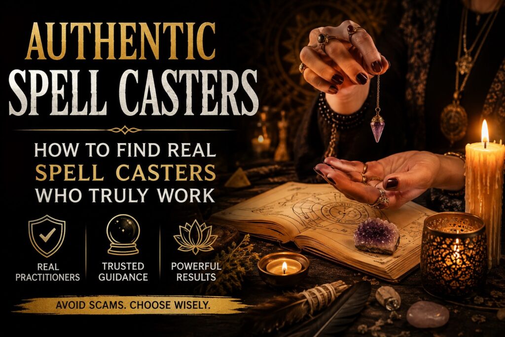 Authentic spell caster performing a candle ritual to help clients with love, healing, and spiritual guidance